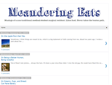 Tablet Screenshot of meanderingeats.com